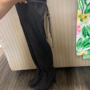 Sparkly knee high boots!